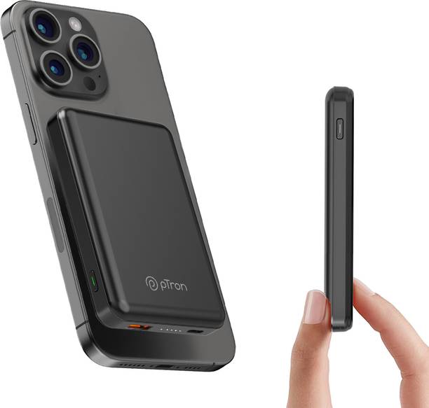PTron 10000 mAh 22.5 W Wireless With MagSafe Nano Pocket Size Power Bank