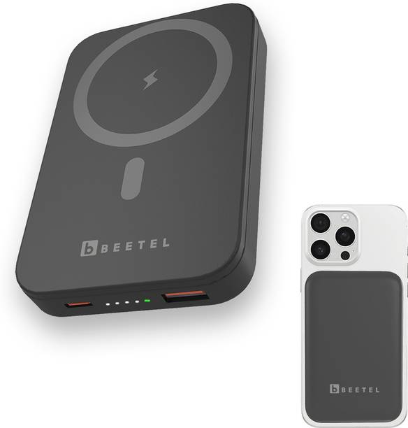 Beetel 10000 mAh 22.5 W Wired & Wireless With MagSafe Compact Pocket Size Power Bank