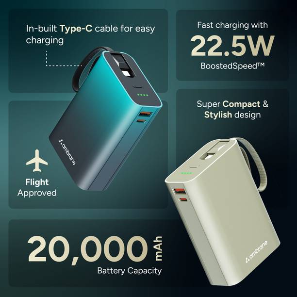 Ambrane 20000 mAh 22.5 W Power Bank