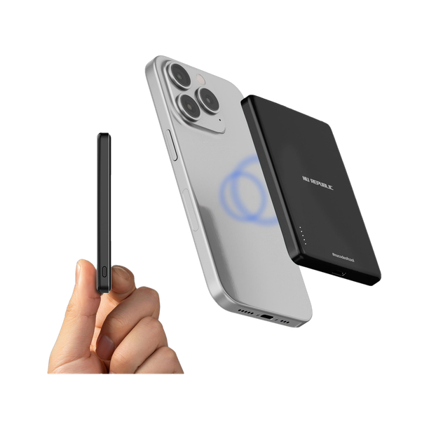 Nu Republic 5000 mAh 20 W Wired & Wireless With MagSafe Ultra Slim Pocket Size Power Bank