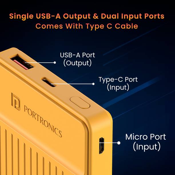 Portronics 10000 mAh 12 W Slim Power Bank