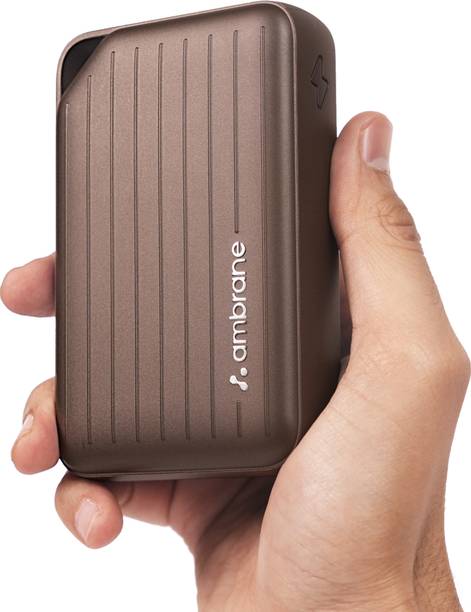 Ambrane 20000 mAh 22.5 W Power Bank (Brown, Lithium Polymer, Powe