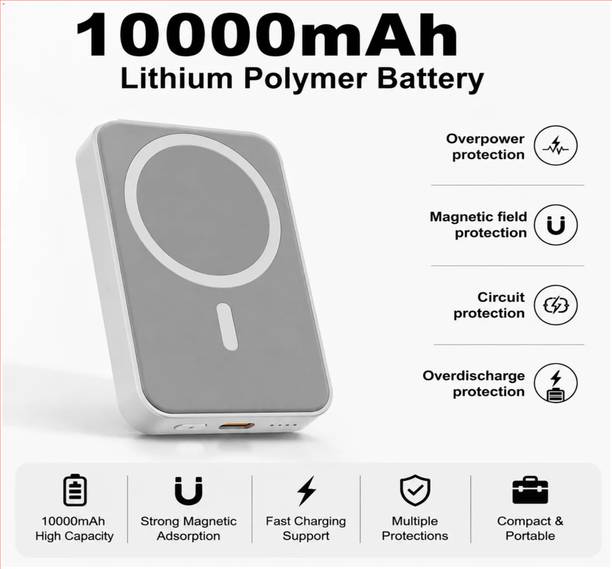 APG 10000 mAh 22.5 W Wired & Wireless With MagSafe Mini Pocket Size Power Bank