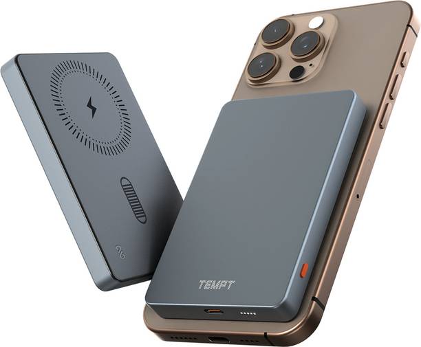 TEMPT 10000 mAh Wired & Wireless With MagSafe Slim Pocket Size Power Bank