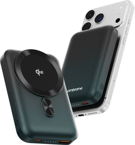 Ambrane 10000 mAh 22.5 W Wired & Wireless With MagSafe Compact Pocket Size Power Bank