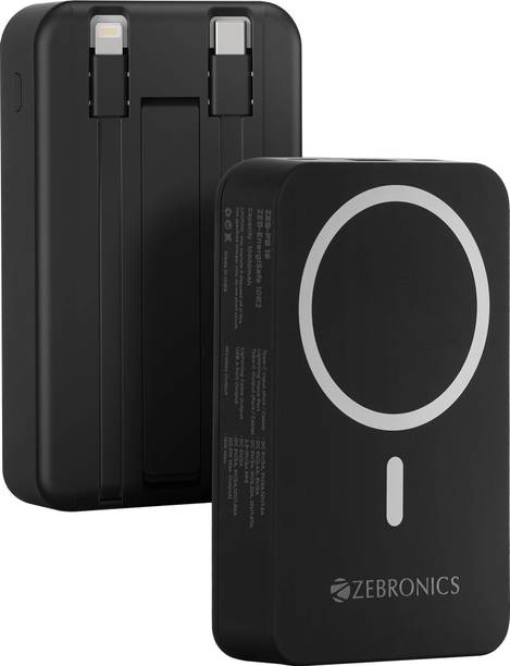 ZEBRONICS 10000 mAh 22.5 W Wireless With MagSafe Nano Power Bank