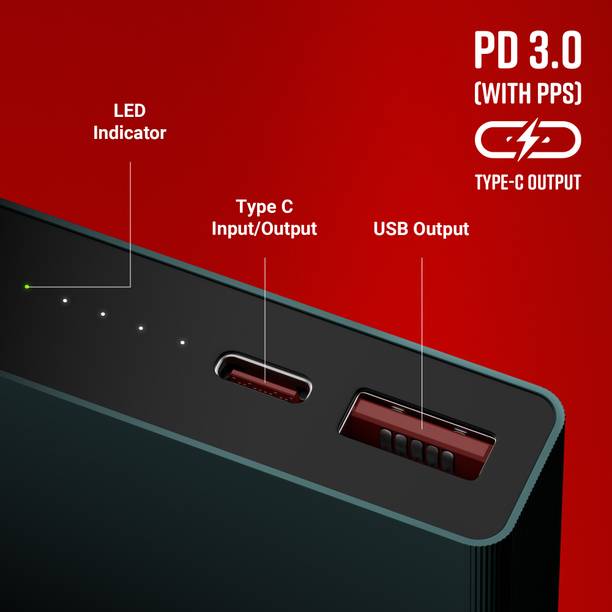 ZEBRONICS 10000 mAh 22.5 W Nano Power Bank  (Olive, Lithium Polymer, Fast Charging, Quick Charge 3.0 for Mobile, Tablet)