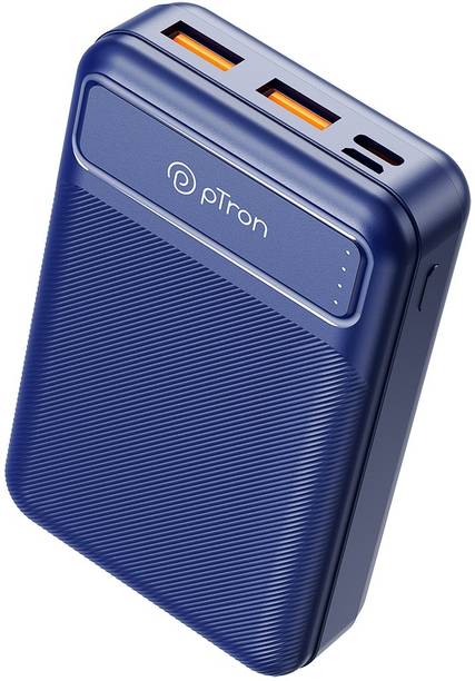 PTron 10000 mAh 22.5 W Nano Power Bank (Blue, Lithium Polymer, Po
