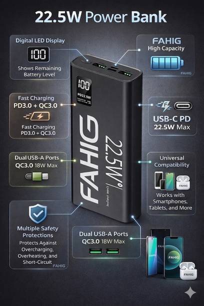 FAHIG 200000 mAh 22.5 W Power Bank