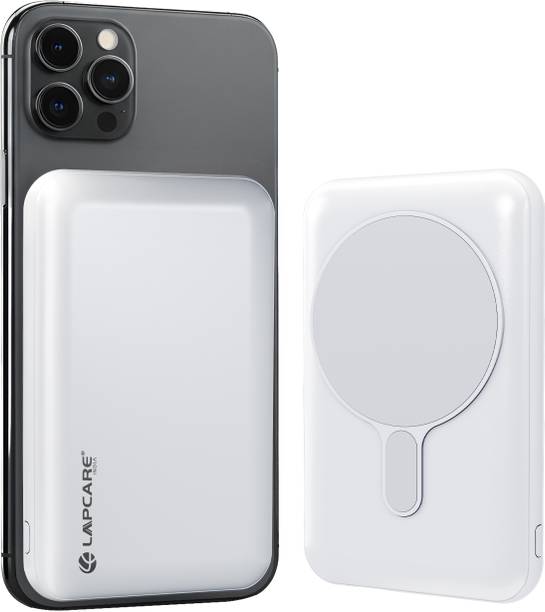 LAPCARE 10000 mAh Wired & Wireless With MagSafe Ultra Compact Pocket Size Power Bank