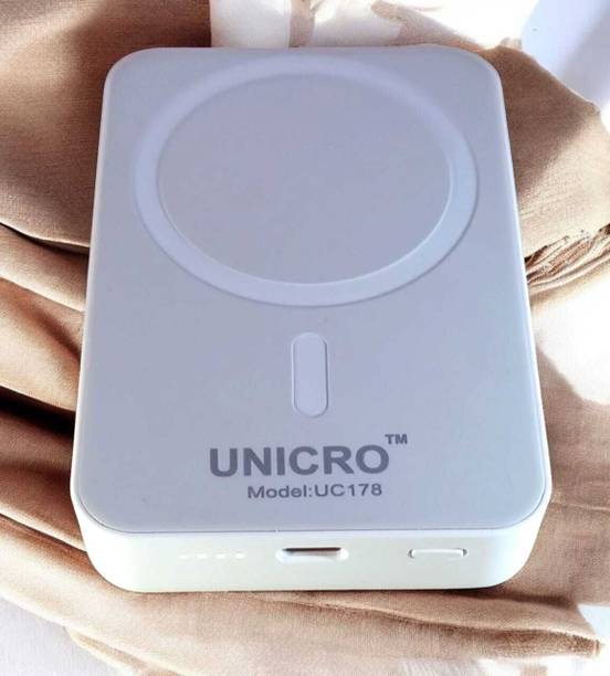 UNICRO 10000 mAh 15 W Wired & Wireless With MagSafe Compact Pocket Size Power Bank