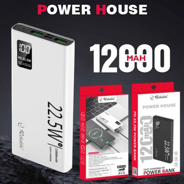 Reliable 12000 mAh 22.5 W Wireless Slim Pocket Size Power Bank