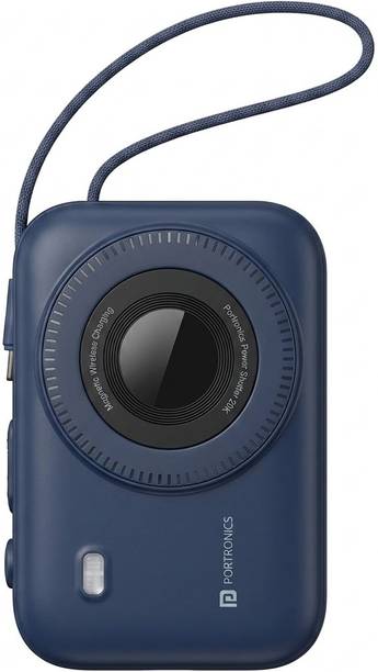Portronics 20000 mAh 22.5 W Wired & Wireless With MagSafe Ultra Compact Pocket Size Power Bank