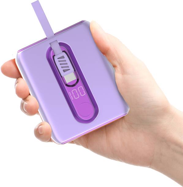Lifelong 10000 mAh 22.5 W Mini Pocket Size Power Bank (Purple, Li