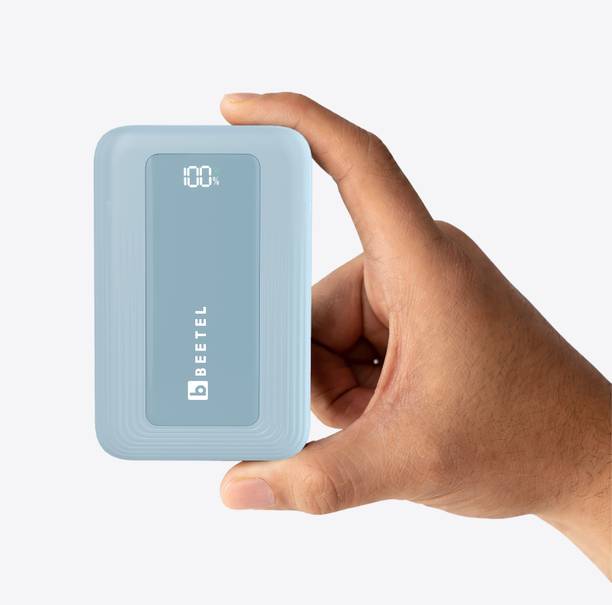 Beetel 20000 mAh 22.5 W Nano Pocket Size Power Bank Blue, Lithium Polymer, Fast Charging for Mobile, Tablet, Smartwatch, Earbuds, Speaker