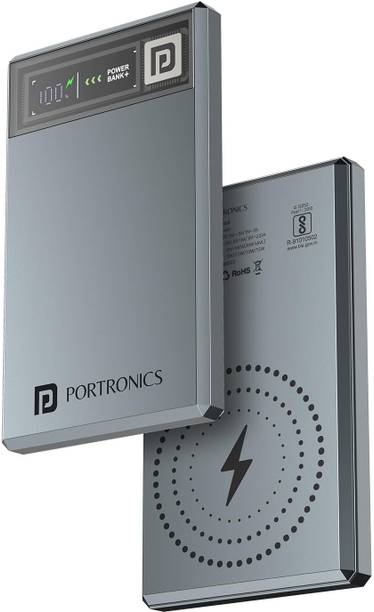 Portronics 5000 mAh 20 W Wired & Wireless Compact Pocket Size Power Bank