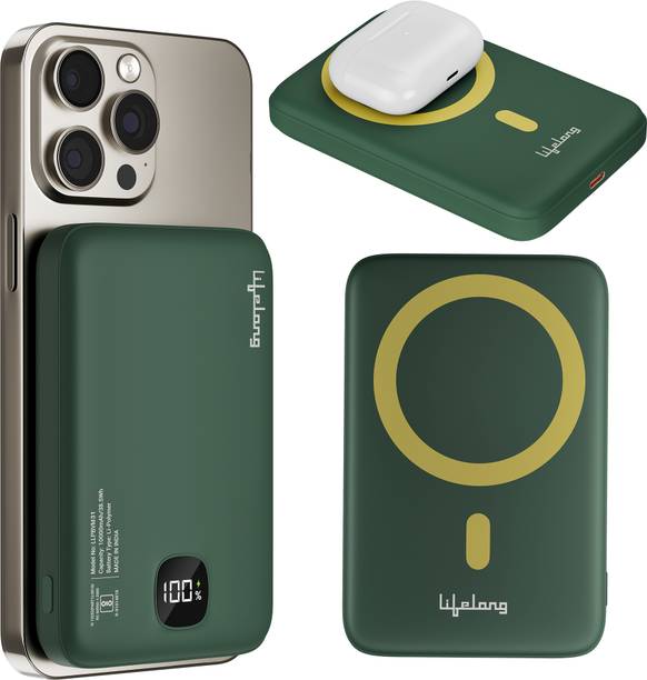 Lifelong 10000 mAh 22.5 W Wired & Wireless Pocket Size Power Bank