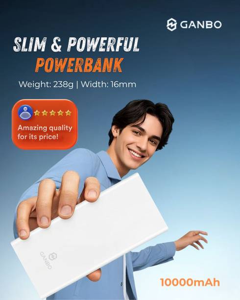 GANBO 10000 mAh 22.5 W Ultra Slim Pocket Size Power Bank