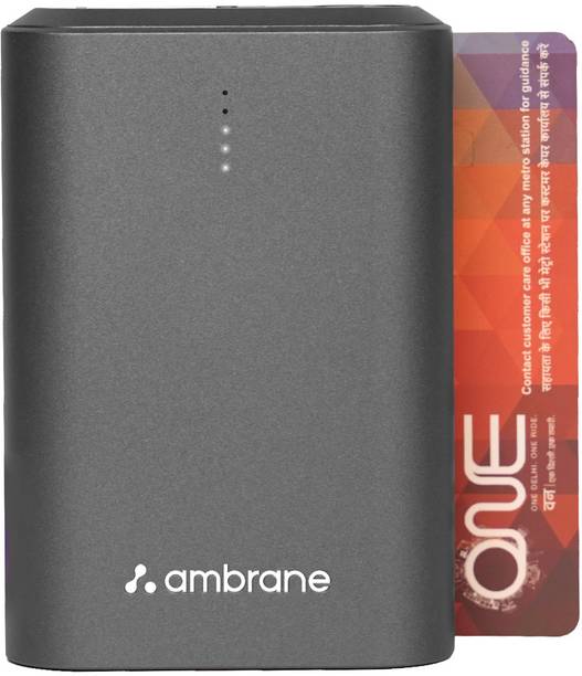 Ambrane 10000 mAh 33 W Power Bank (Black, Lithium-ion, Fast Charg