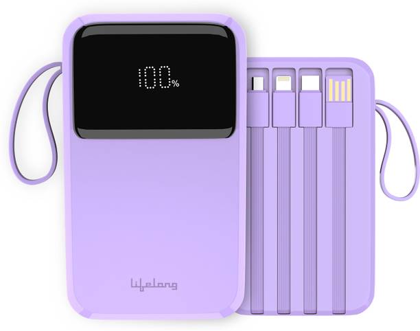 Lifelong 20000 mAh 22.5 W Compact Pocket Size Power Bank (Purple,