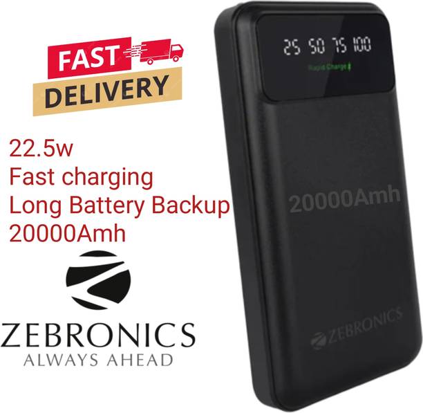 ZEBRONICS 20000 mAh 22.5 W Power Bank