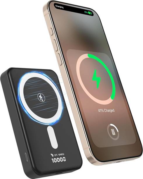 DR VAKU 10000 mAh 15 W Wired & Wireless With MagSafe Mini Pocket Size Power Bank
