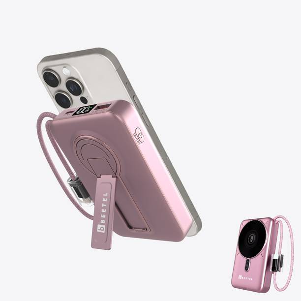 Beetel 10000 mAh 22.5 W Wired & Wireless With MagSafe Compact Pocket Size Power Bank