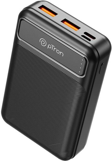 PTron 10000 mAh 22.5 W Nano Power Bank (Black, Lithium Polymer, P