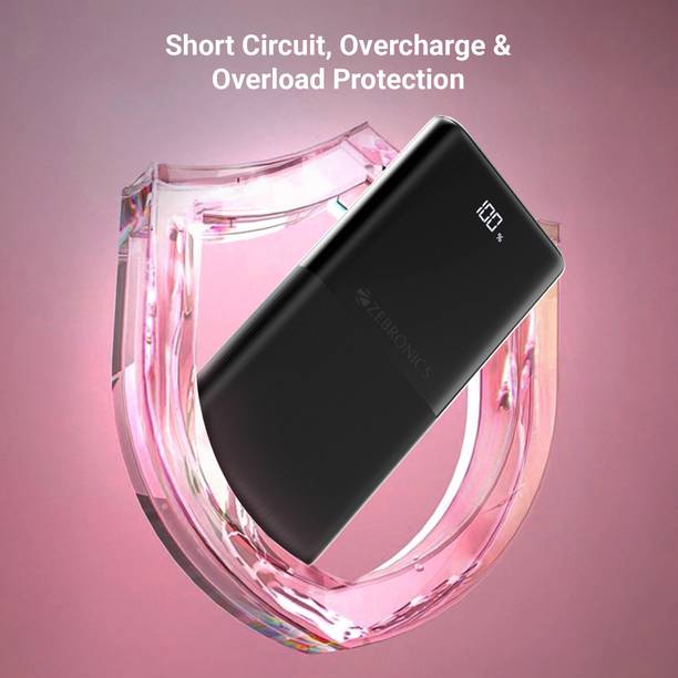 ZEBRONICS 10000 mAh 22.5 W Slim Power Bank  (Black, Lithium Polymer, Fast Charging, Quick Charge 3.0 for Mobile, Tablet)