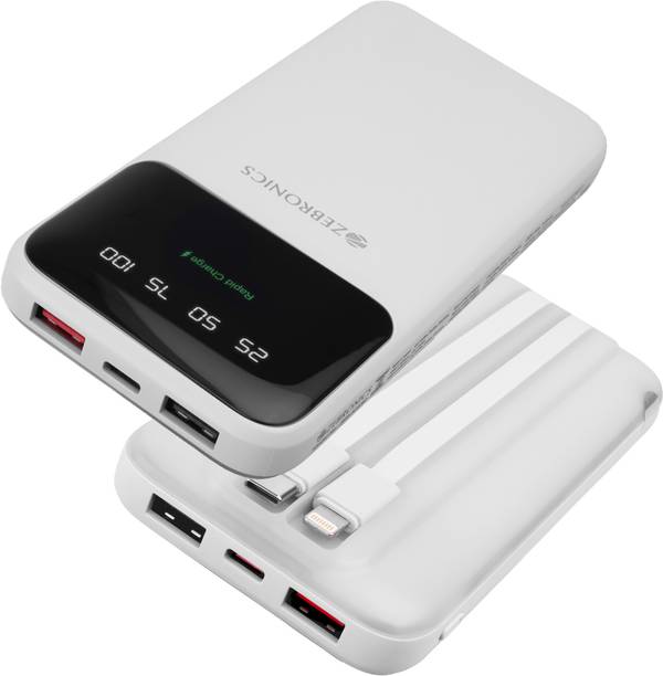 ZEBRONICS 10000 mAh 20 W Slim Power Bank