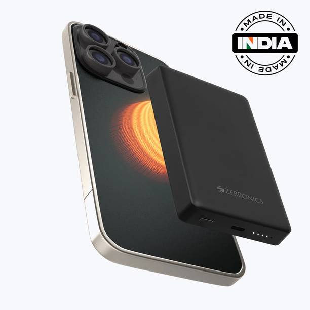 ZEBRONICS 10000 mAh 22.5 W Wireless With MagSafe Compact Pocket Size Power Bank