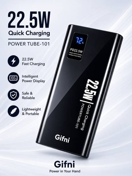 GIFNI 50000 mAh 22.5 W Compact Pocket Size Power Bank