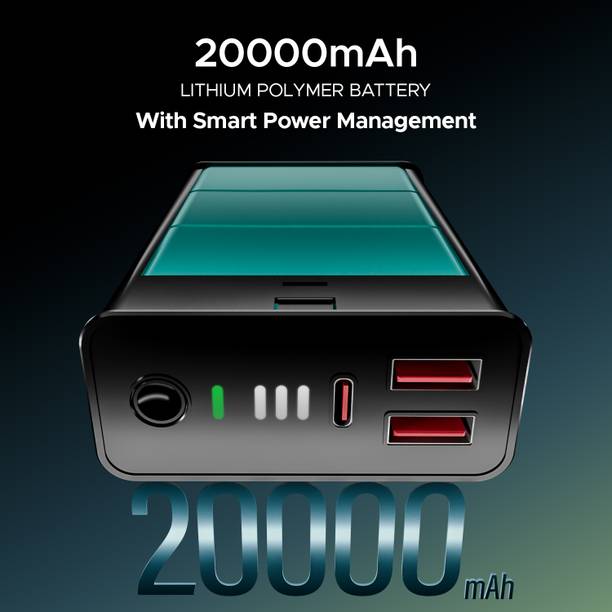 boAt 20000 mAh 22.5 W Pocket Size Power Bank  (Emerald Green, Lithium Polymer, Fast Charging, Quick Charge 3.0, Power Delivery 3.0 for Mobile, Tablet)