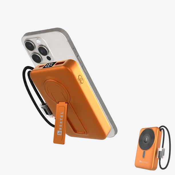 Beetel 10000 mAh 22.5 W Wired & Wireless With MagSafe Compact Pocket Size Power Bank