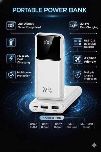 FAHIG 200000 mAh 18 W Compact Pocket Size Power Bank