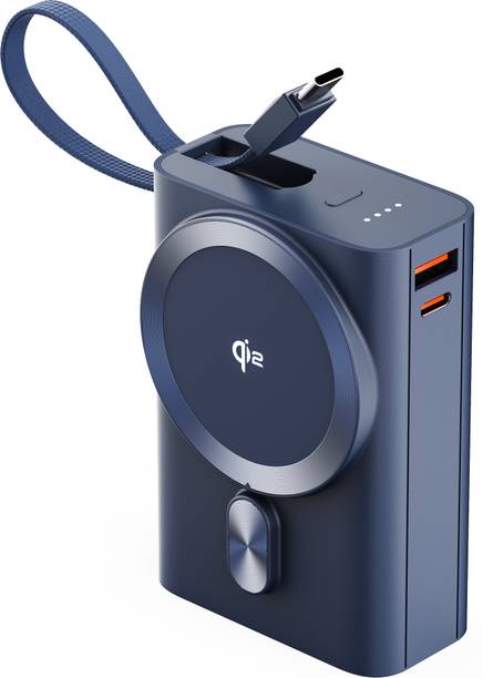Ambrane 20000 mAh 35 W Wired & Wireless With MagSafe Compact Pocket Size Power Bank