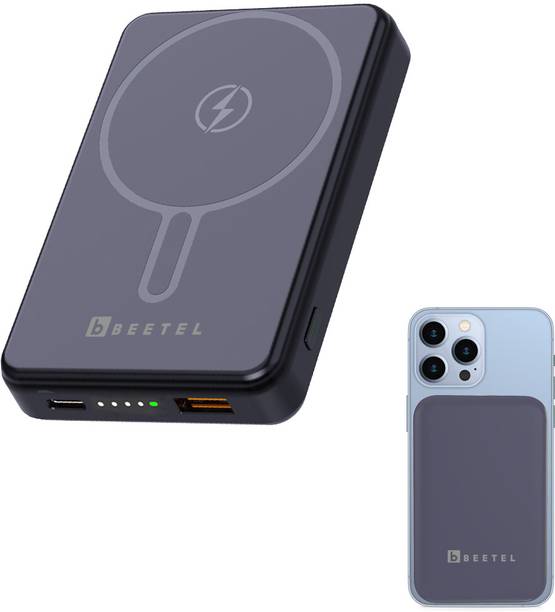 Beetel 10000 mAh 22.5 W Wired & Wireless With MagSafe Compact Pocket Size Power Bank