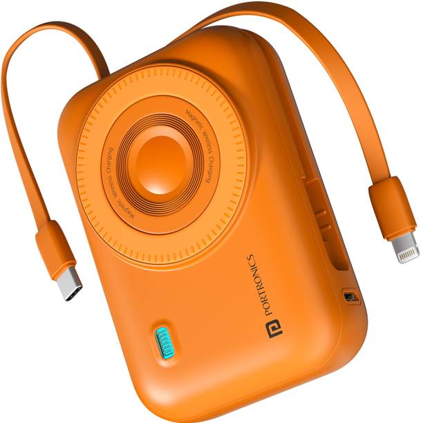 Portronics 20000 mAh 22.5 W Wired & Wireless Compact Pocket Size Power Bank