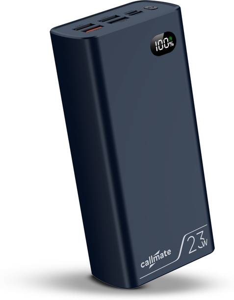 Callmate 30000 mAh 23 W Power Bank (Blue, Lithium Polymer, Fast Charging for Mobile, Earbuds, Speaker, Tablet, Trimmer)