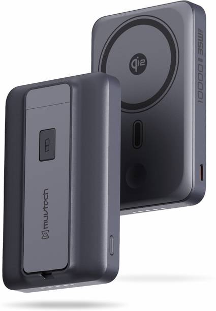 MuvTech 10000 mAh 25 W Wired & Wireless With MagSafe Compact Pocket Size Power Bank