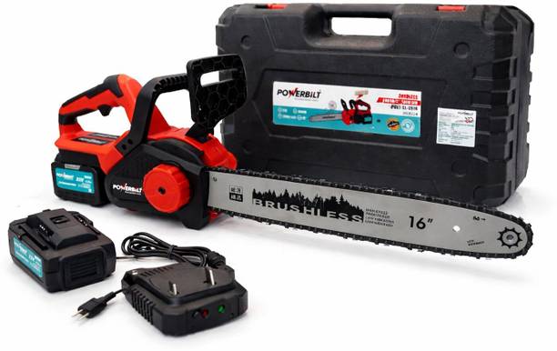 PowerBilt CORDLESS BRUSHLESS CHAINSAW 16" 21V 6.0AH LI-ION BATTERY ONLY-1 & CHARGER Handheld Tile Cutter