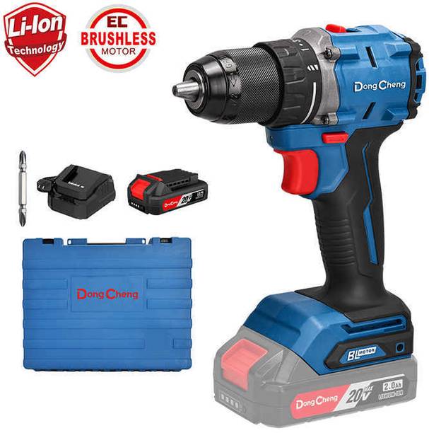 Dongcheng CORDLESS BRUSHLESS DRIVER/HAMMER DRILL 20V MAX LI-ION BATTERY & 50NM MAX TORQUE DCZJ2060I Collated Screw Gun