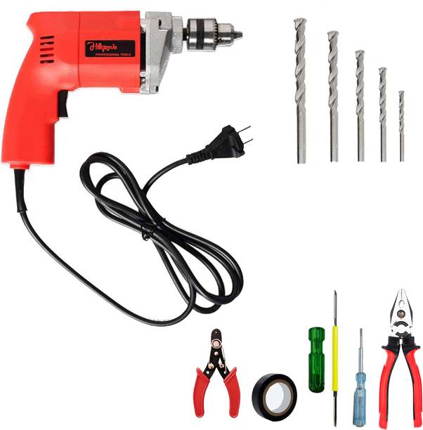 hillgrove hgcm1116m2 500w drill machine 5pcs hand tool kit masnory bits making holes metal wood concrete pistol grip ndm166