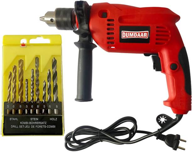 DUMDAAR Red Impact Drill Machine Set, 700W, 100% Copper...