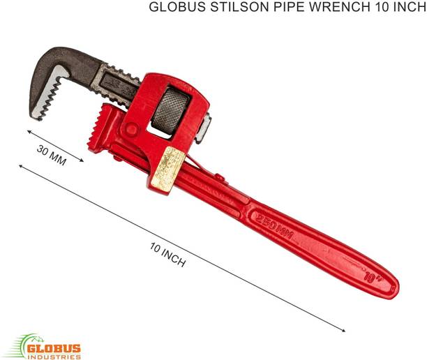 1325-Pipe Wrench/Spanner Adjustable Stilson, Forged(10"/250MM) &PLIER(8"/200MM) with PVC Insulation Electric Tape Single Sided Pipe Wrench