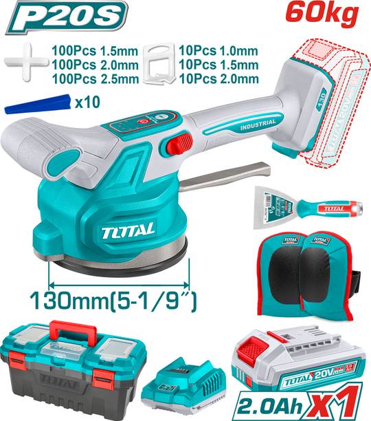 TOTAL 60Kg Cordless tile vibration machine TTVLI20018 Power & Hand Tool Kit