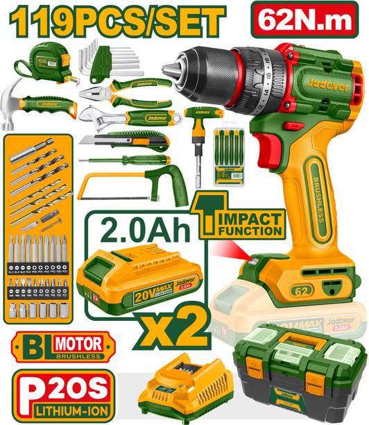 JADEVER JADEVER 119 Pcs Tools set JDDT4B119 Power & Hand Tool Kit