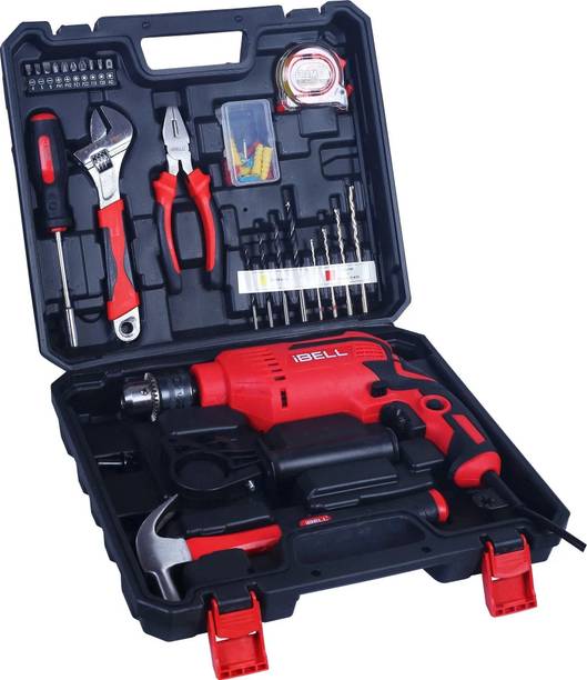 iBELL Professional Impact Drill Tool Kit TD13-85,650W,2800RPM,Chuck 13mm,Red/Black BMC Power & Hand Tool Kit