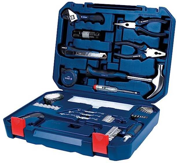 BOSCH Bosch 2607002790 All-in-One Metal Hand Tool Kit (Blue, 108-Pieces) Power &amp; Hand Tool Kit