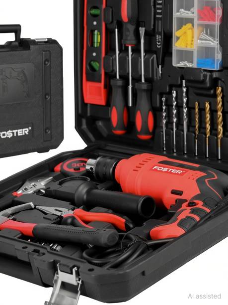 FOSTER FK 38-13 Auto Repair & Electrician Power Tool Kit | Heavy Duty | Copper Armature Power & Hand Tool Kit